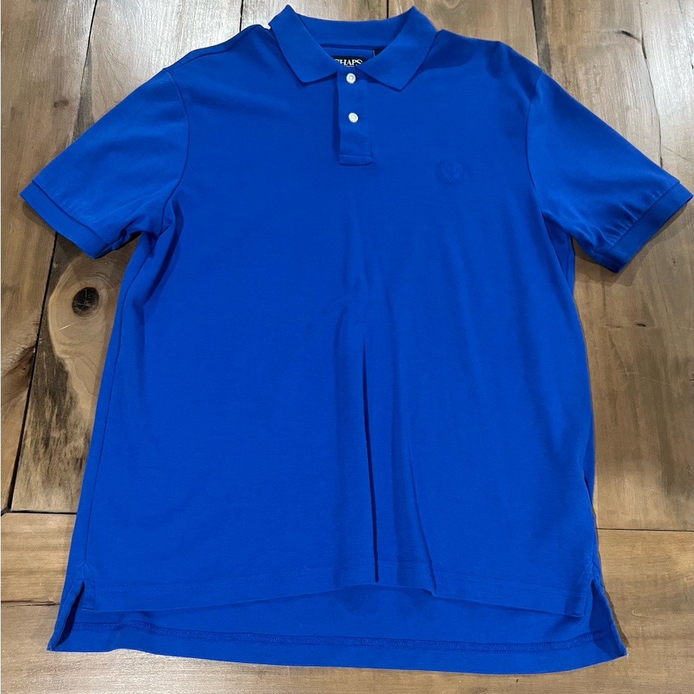 Chaps Men’s Soft Style Short Sleeve Polo, Size Medium, Royal Blue